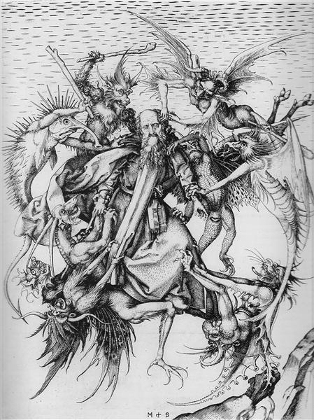 The Temptation of St. Anthony, c.1470 - c.1479 - 馬丁‧松高爾