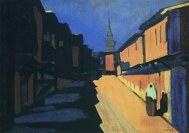 A street. Evening., 1910 - Martiros Sarjan
