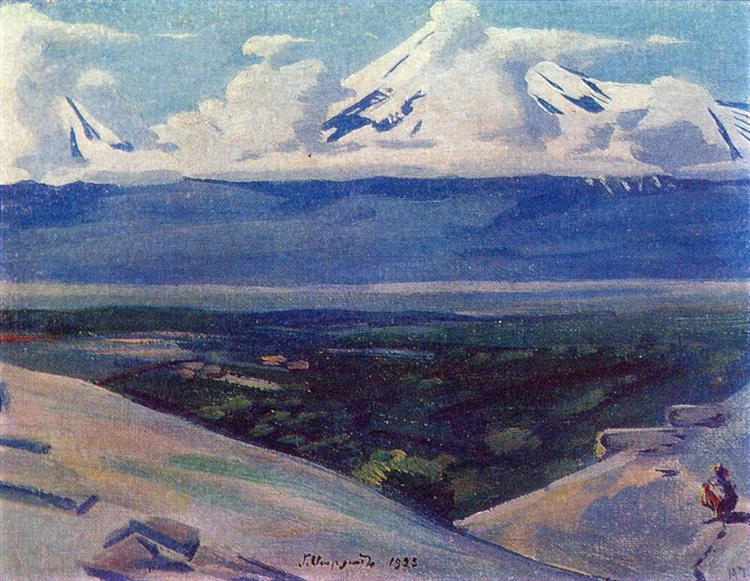 Ararat in clouds, 1923 - Martiros Sarian