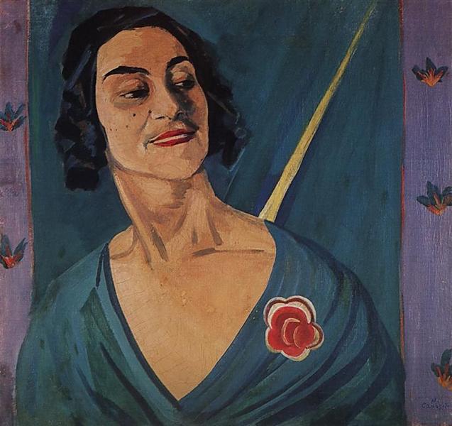 Portrait of actress Anna Humashyan, 1923 - Мартирос Сарьян