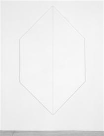Untitled (White Hexagon) - Mary Corse