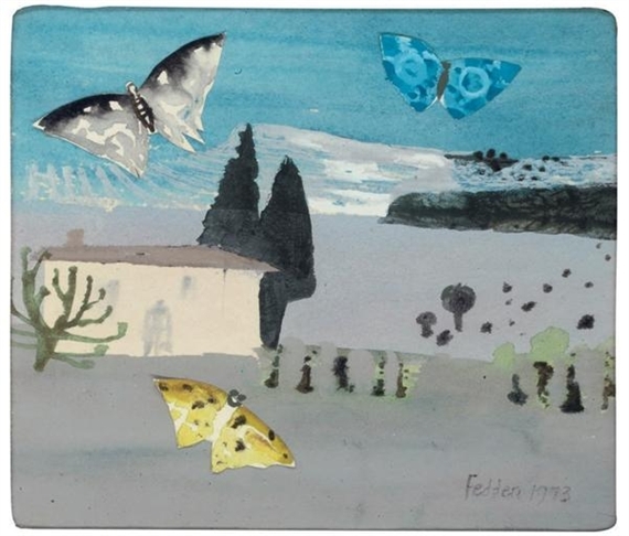 Butterflies at Canaux, 1973 - Mary Fedden