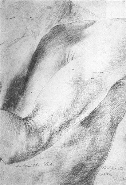 Upper arm Study, 1512 - 1514 - Матиас Грюневальд