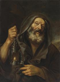 Diogenes with his Lantern, in search of an Honest Man - Mattia Preti