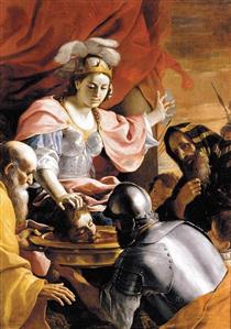 Queen Tomyris Receiving the Head of Cyrus, King of Persia - Mattia Preti