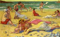 Games in the Sand (also known as Beach with Fighters) - Maurice Denis