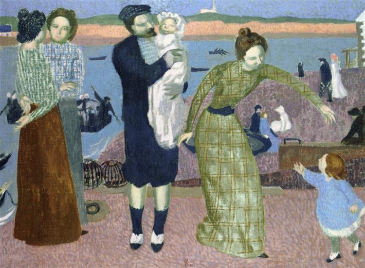 Parisians at the Seaside, Evening, 1899 - 莫里斯·丹尼