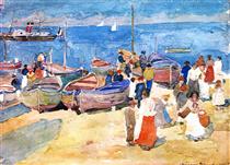 At the Shore (Capri) - Maurice Prendergast