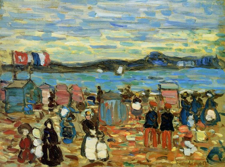 Bathing Tents, St. Malo, 1907 - Maurice Prendergast