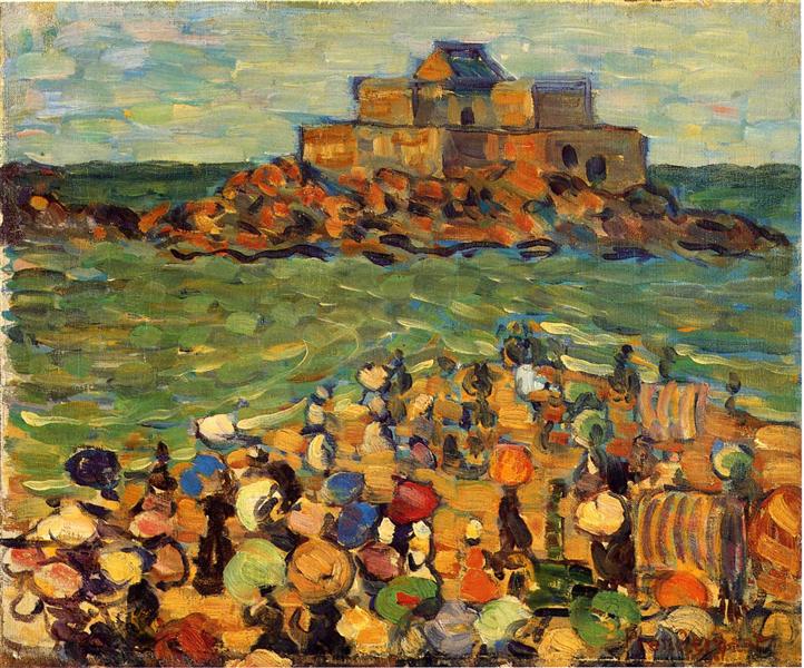 Chateaubriand s Tomb, St Malo (also known as St. Malo Chateaubriand s Tomb), c.1907 - Maurice Prendergast