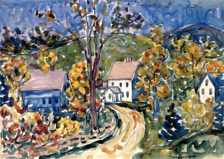 Country Road, New Hampshire, c.1910 - c.1913 - Maurice Prendergast