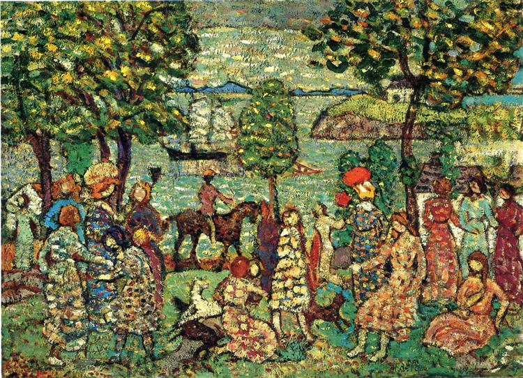 Fantasy (also known as Landscape with Figures), c.1914 - c.1915 - Maurice Prendergast