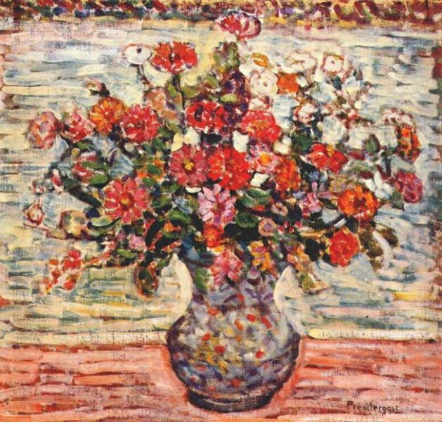 Flowers in a Vase, c.1910 - c.1913 - Морис Прендергаст