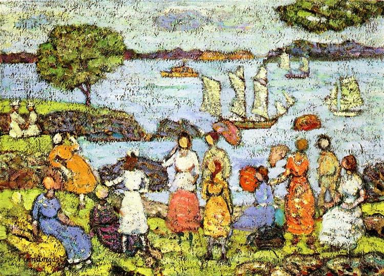 Late Afternoon, New England, c.1915 - c.1918 - Maurice Prendergast