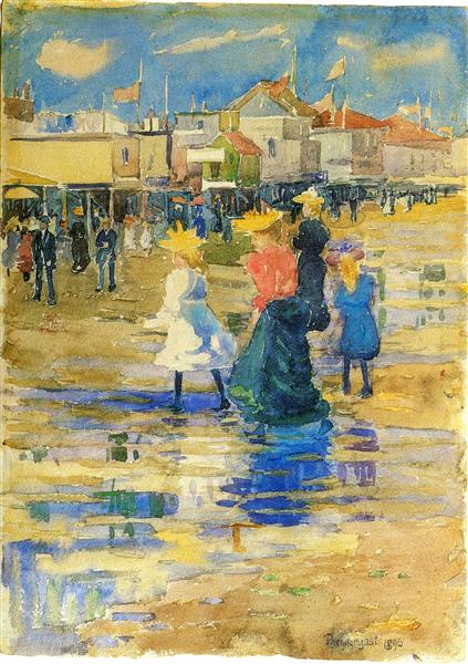Revere Beach, 1896 - Моріс Прендергаст