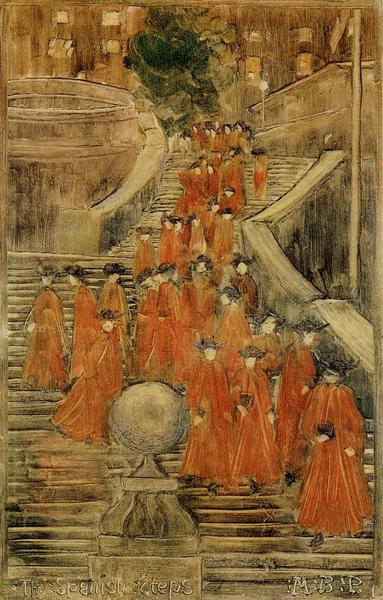 The Spanish Steps, c.1898 - c.1899 - Морис Прендергаст
