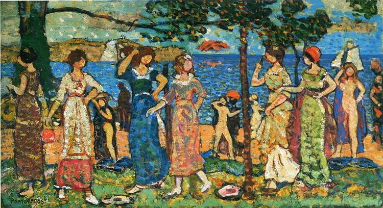 Women at Seashore, c.1914 - c.1915 - Морис Прендергаст