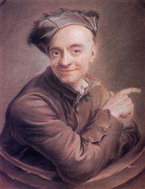 Self-Portrait with the bull's-eye - Maurice Quentin de La Tour