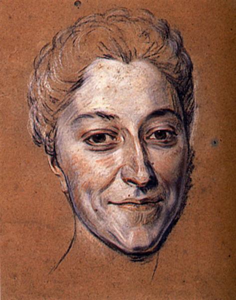 Study for portrait of unknown woman - Моріс Кантен де Латур