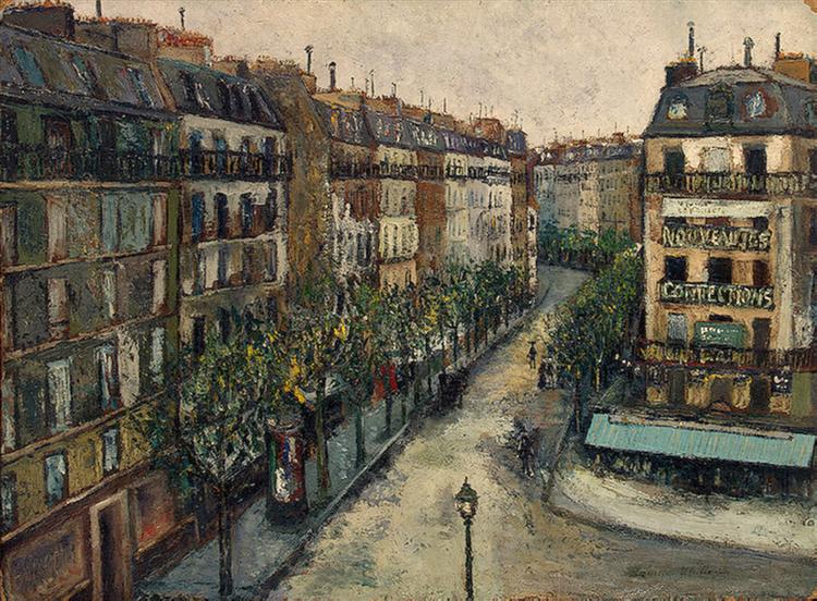 Custine street near Montmartre - Моріс Утрілло