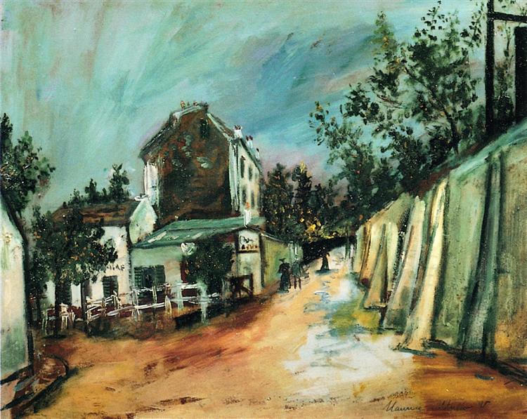 Saint-Vincent stree and the "Lapin Agile" - Maurice Utrillo