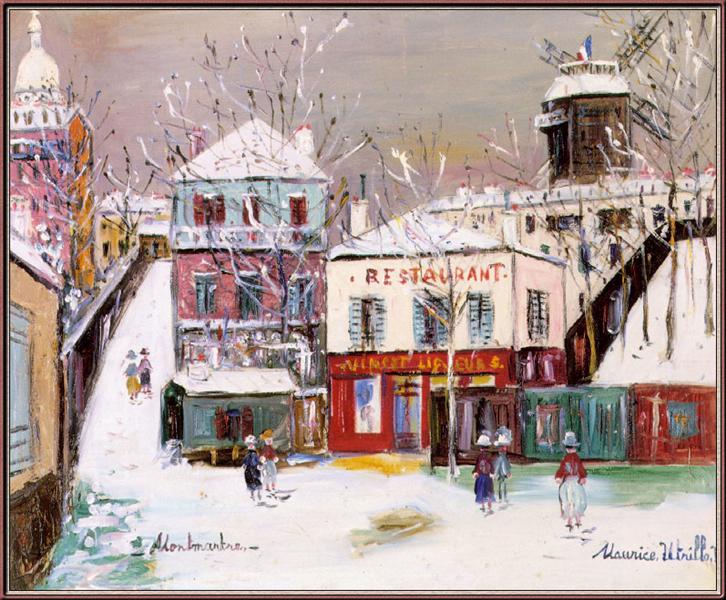 The Maquis of Montmartre Under the Snow - Maurice Utrillo