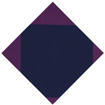 Blau-violettes horizontal-vertikal-quadrat - Max Bill