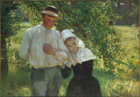 A walk in the garden, 1896 - Макс Курцвайль