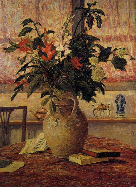 A Bouquet of Flowers in Front of a Window, c.1910 - Maxime Maufra
