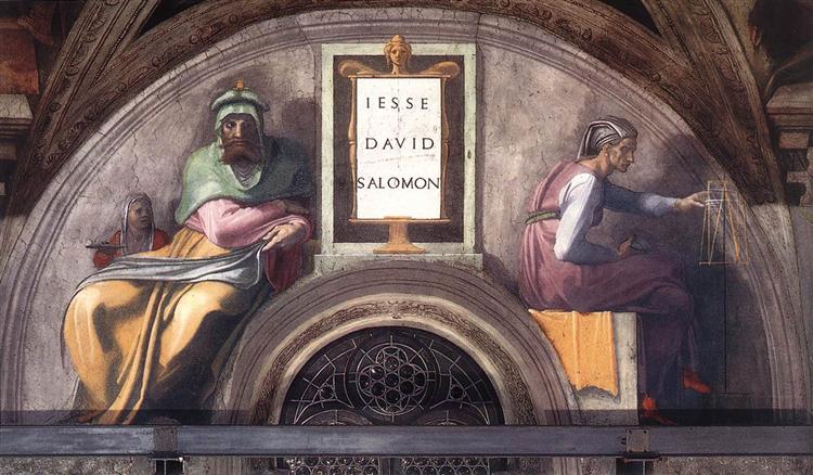 The Ancestors of Christ: David, Solomon, 1511 - Michelangelo