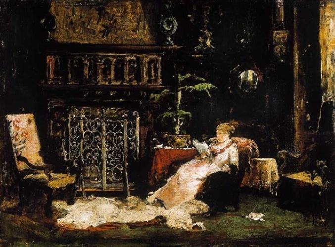 Paris Saloon (Wife of the Artist) - Mihaly Munkacsy