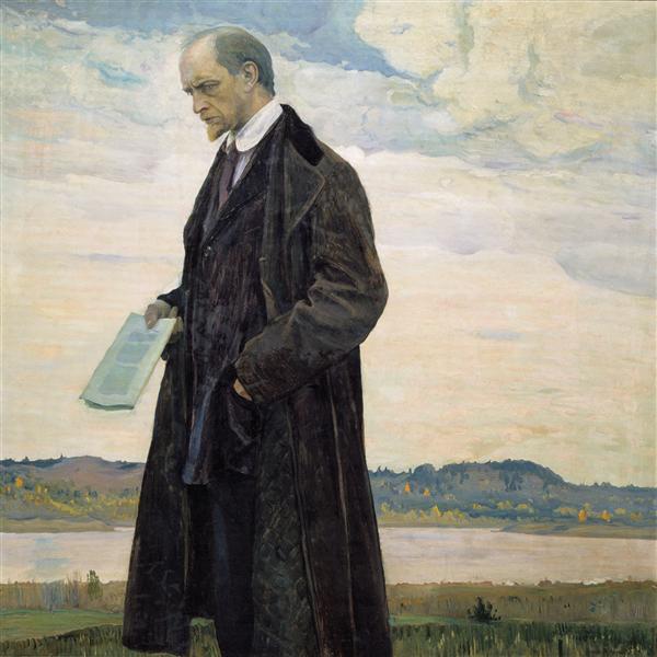 Thinker (Portrait of philisopher Ivan Ilyin), 1921 - Mikhail Nesterov