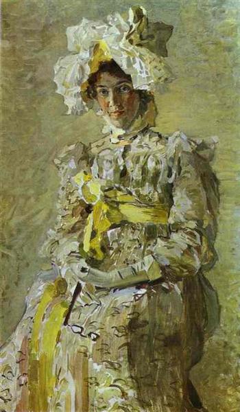 Portrait of Nadezhda Zabela-Vrubel, the Artist's Wife, in an Empire Dress, 1898 - Mikhaïl Vroubel