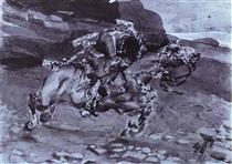 Скачущий всадник ("Несется конь быстрее лани...") - Михаил Врубель