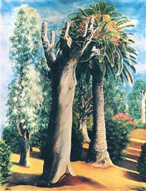 Eucalyptus and palm - Moise Kisling