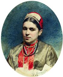 Portrait of P.Strepetova - Nikolai Alexandrowitsch Jaroschenko