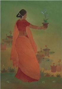 Flower gatherer - Nandalal Bose
