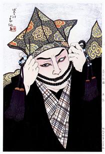 Onoe Shoroku as Priest in Tsuchigumo - 名取春仙