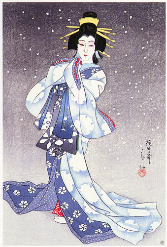 Otani Tomoemon as the Spirit of Snow, 1951 - Natori Shunsen