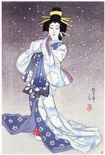 Otani Tomoemon as the Spirit of Snow - 名取春仙