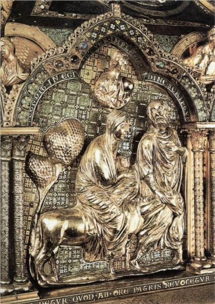 Shrine of the Virgin (Detail. The Flight into Egypt), 1205 - Nicolas de Verdun