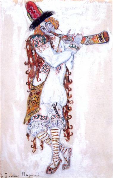 A guy who plays the horn, 1913 - Nikolai Konstantinovich Roerich
