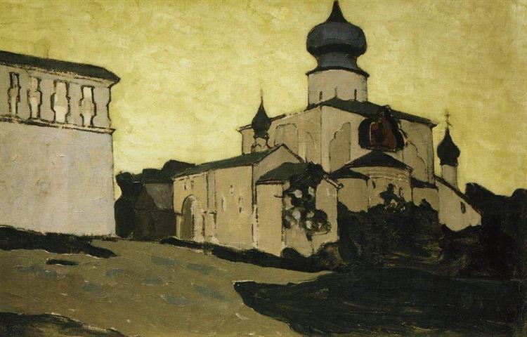 Успенська церква в Пскові, c.1903 - Микола Реріх