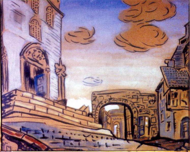 City, 1907 - Николай  Рерих