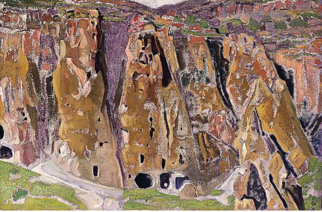 Cliff dwellings (Arizona), 1921 - Николай  Рерих