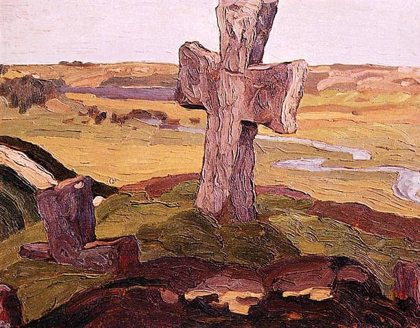 Cross on the Truvor mound, 1903 - Nikolai Konstantinovich Roerich