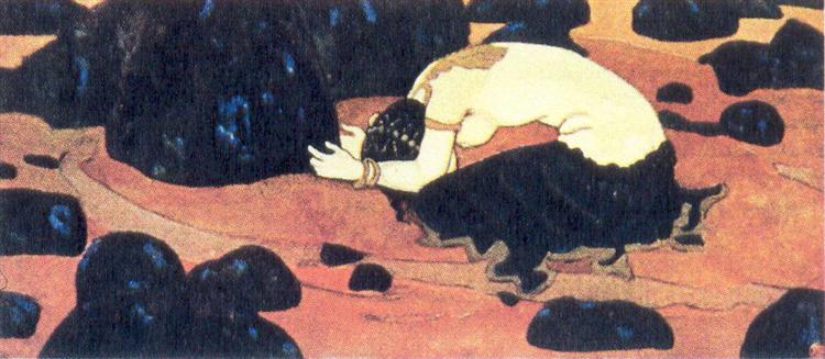 Devassari Abuntu turns into stone, 1906 - Nicolas Roerich