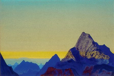 Himalayan morning. Sunrise., 1937 - Nikolái Roerich