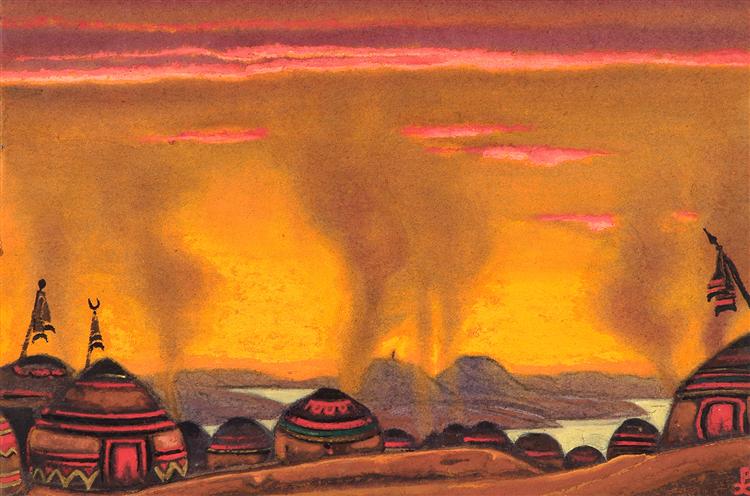Polovtsian camp, 1913 - Nicolas Roerich