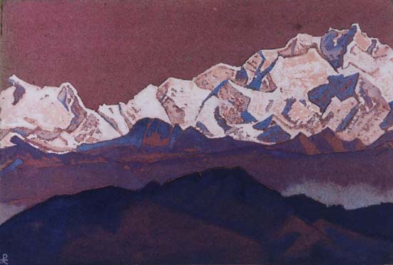 Rocky peaks. Himalayas., c.1933 - Nicholas Roerich